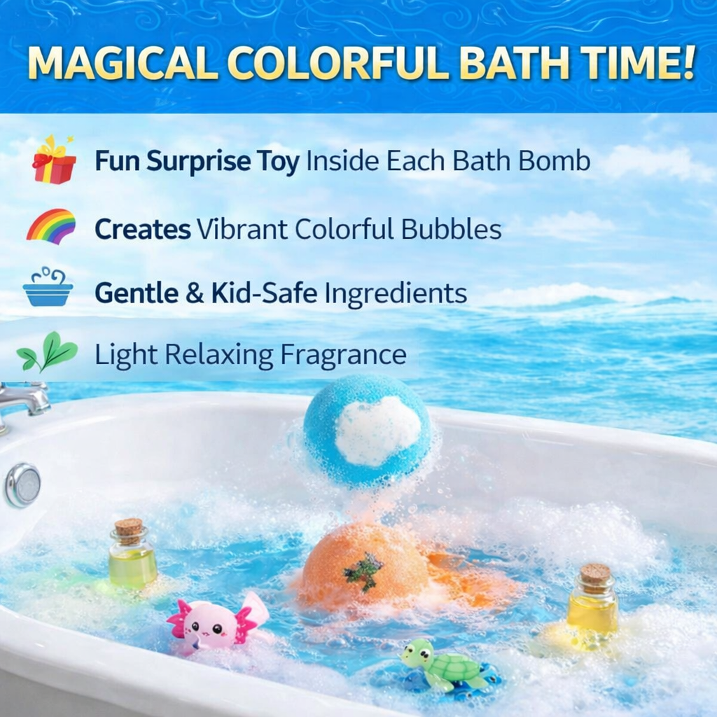 Kids Bath Bombs with Surprise Toy Inside (15 Pack)