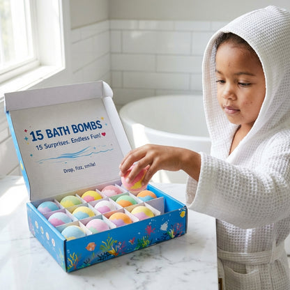 Kids Bath Bombs with Surprise Toy Inside (15 Pack)